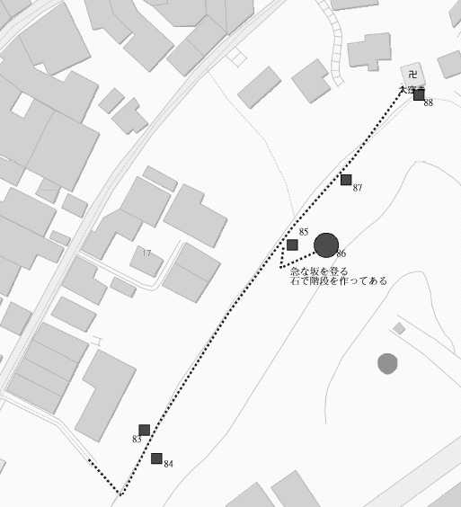 ８３～８８の順路